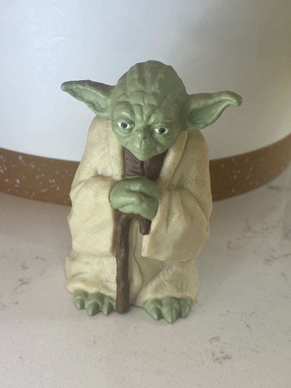Vintage 1996 Star Wars Yoda PVC Figure Applause Lucasfilm 3in Cane Jedi Toy